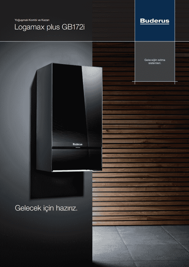 Resim Buderus GB172İ 3 Yıl Garantili Tam Yoğuşmalı 30 KW Siyah Kombi